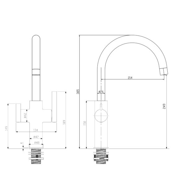 3 Wege Wasserhahn Alvito Furore Neo Schema