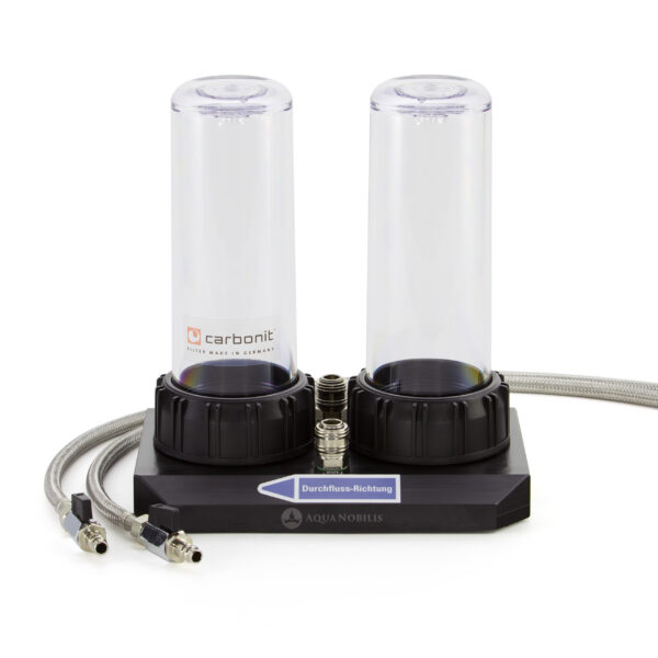 Carbonit DUO-HP Basic seriell Untertisch Wasserfilter Frontansicht