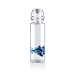 Soulbottle Alpenblick (0,6 Liter) Glasflasche mit Bügelverschluss Frontansicht