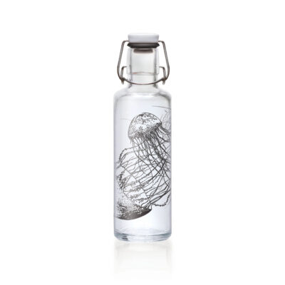 Soulbottle Jellyfish in the bottle (0,6 Liter) Glasflasche mit Bügelverschluss Frontansicht