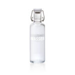 Soulbottle Lei(s)tungswasser (0,6 Liter) Glasflasche mit Bügelverschluss Frontansicht