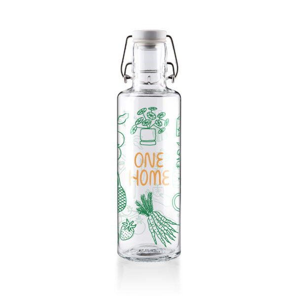 Soulbottle One Home (0,6 Liter) Glasflasche mit Bügelverschluss Frontansicht